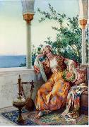 Arab or Arabic people and life. Orientalism oil paintings 569
